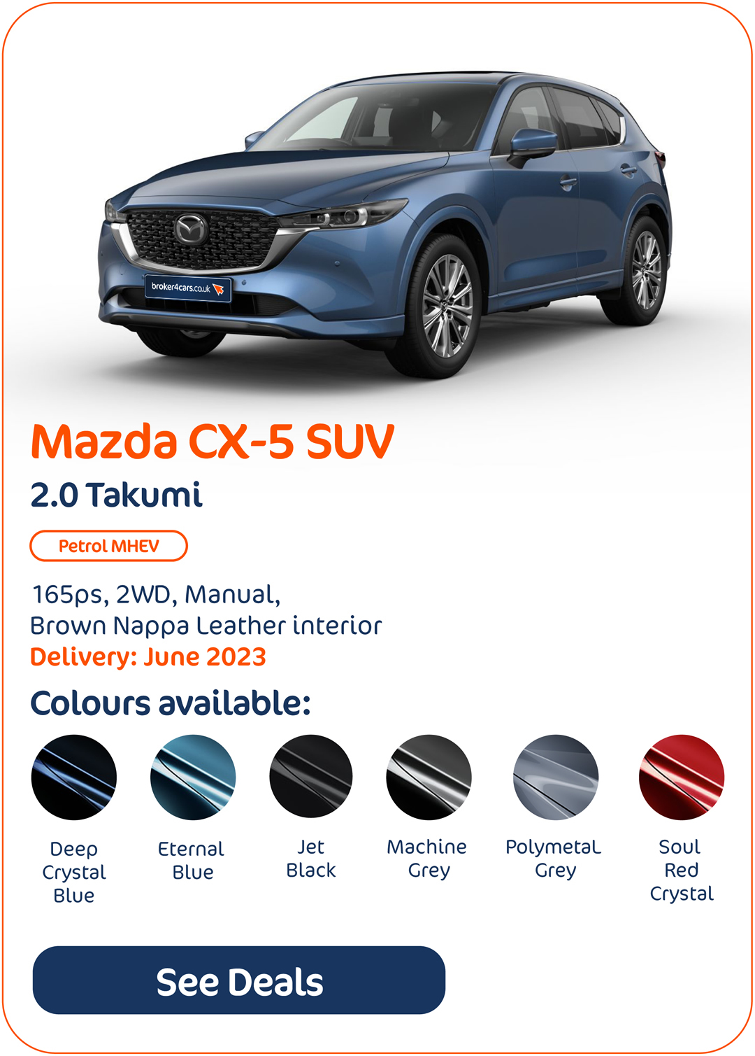 Mazda CX-5 SUV 2.0 Takumi - Click to Enquire